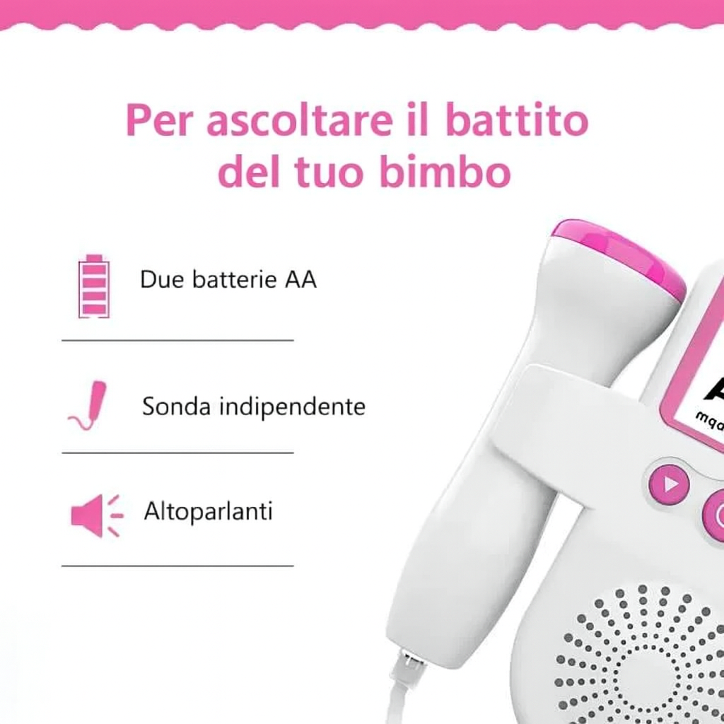 Cardiofrequenzimetro Fetale Doppler (Uso ricreativo, non diagnostico)